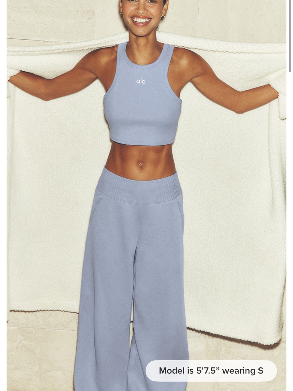 ALO serenity wide leg sweatpants -winter frost